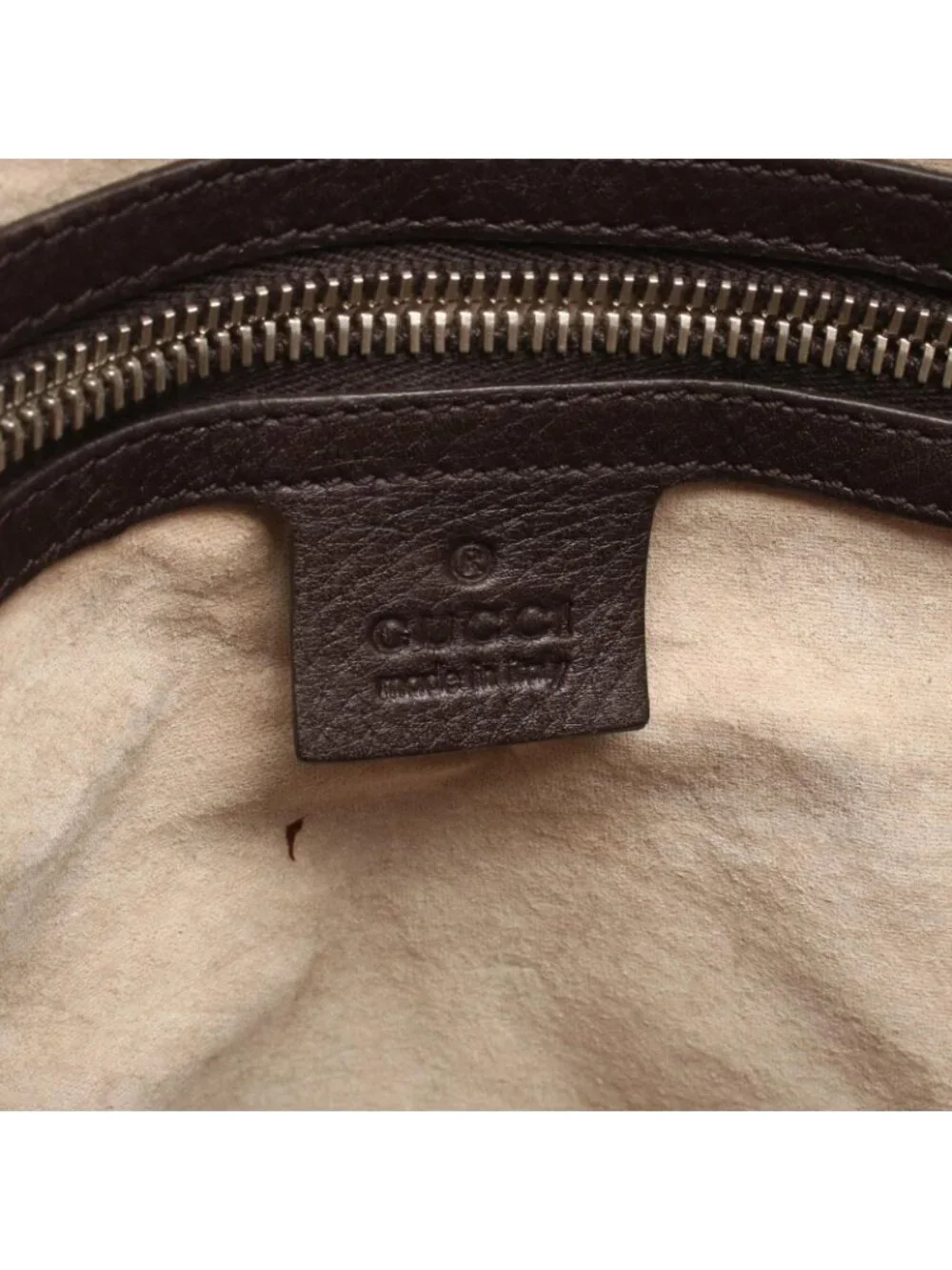 Gucci Shoulder Bag Dark Brown Leather